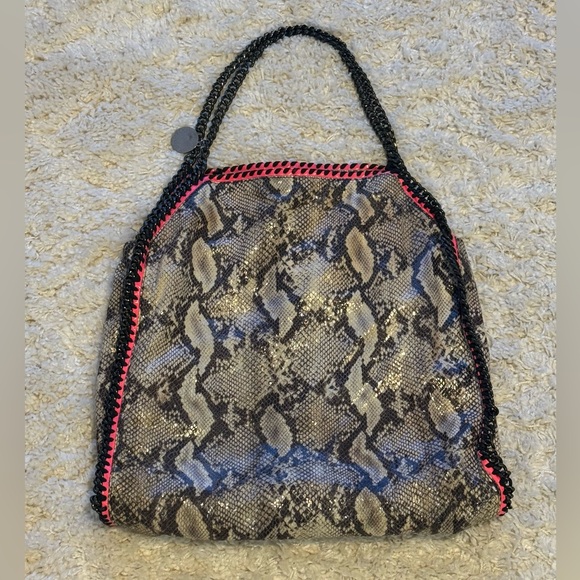 Stella McCartney Falabella Faux Python Tote with detachable Coin Bag. - Picture 1 of 13